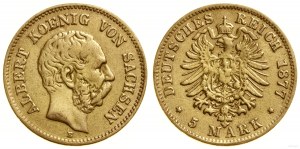 Deutschland, 5 Mark, 1877 E, Muldenhütten