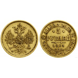 Rusko, 5 rubľov, 1863 СПБ МИ, Sankt Peterburg