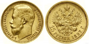 Russie, 15 roubles, 1897 (А-Г), Saint-Pétersbourg