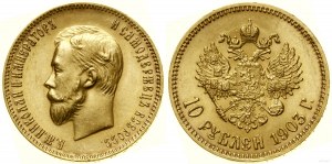 Rusko, 10 rublů, 1903 (A-P), Petrohrad