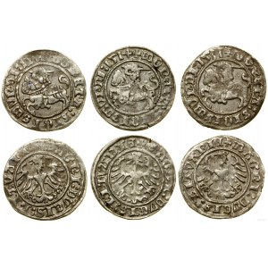 Poland, set of 3 half-pennies, 1511, 1512 and 1514, Vilnius