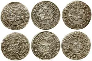 Pologne, série de 3 demi-pennies, 1511, 1512 et 1514, Vilnius