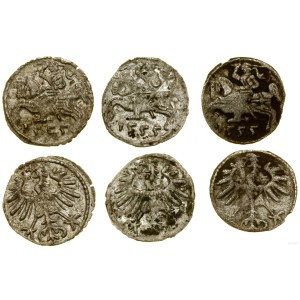 Poland, set of 3 x denarius, 1555, Vilnius
