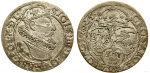 Pologne, six pence, 1625, Cracovie
