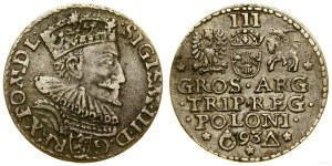 Pologne, trojak, 1593, Malbork