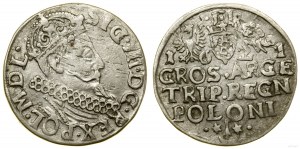 Poľsko, trojak, 1621, Kraków
