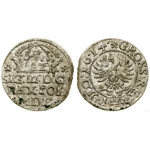 Polonia, penny, 1614, Cracovia