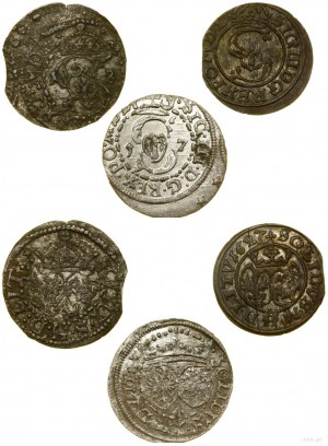 Polonia, serie di 3 scellini, 1617, 1618, 1627, Vilnius