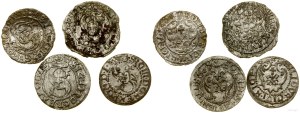 Pologne, série de 4 shillings, 1604, 1609, 1618 et date illisible, Riga