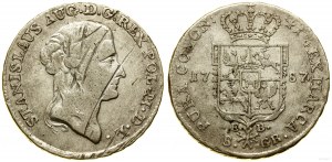 Pologne, deux zlotys (8 groszy), 1787 EB, Varsovie