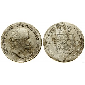 Pologne, deux zlotys (8 groszy), 1791 EB, Varsovie