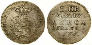 Pologne, demi zloty (2 grosze), 1766 FS, Varsovie