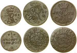 Polonia, serie di 3 monete di rame