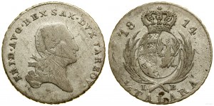 Pologne, zloty (1/6 thaler), 1814 IB, Varsovie