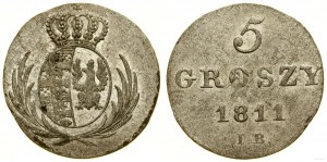 Pologne, 5 groszy, 1811 IB, Varsovie