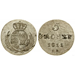 Polska, 5 groszy, 1811 IB, Warszawa