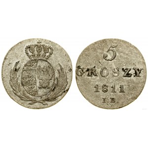 Polonia, 5 groszy, 1811 IB, Varsavia