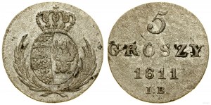 Polsko, 5 groszy, 1811 IB, Varšava
