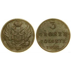 Polsko, 3 polské groše, 1832 KG, Varšava