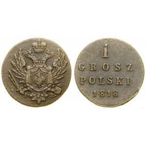 Polska, 1 grosz polski, 1818 IB, Warszawa
