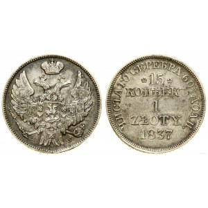 Pologne, 15 kopecks = 1 zloty, 1837 MW, Varsovie
