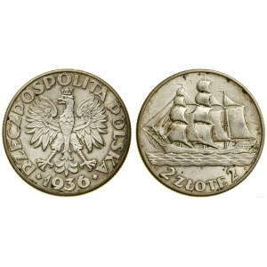 Pologne, 2 zlotys, 1936, Varsovie