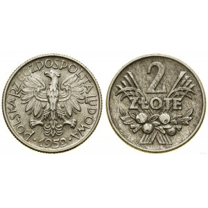 Poľsko, 2 zloté, 1959, Varšava