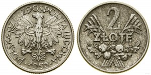 Poland, 2 zloty, 1959, Warsaw