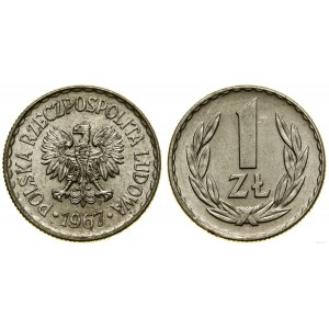 Polsko, 1 zlotý, 1967, Varšava