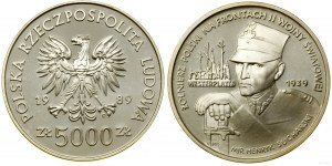 Pologne, 5.000 PLN, 1989, Varsovie