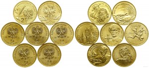 Pologne, série de 7 x 2 zlotys, 2002, Varsovie