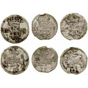 Duché de Courlande, série de 3 denarii, 1578, 1579, 1579, Mitawa