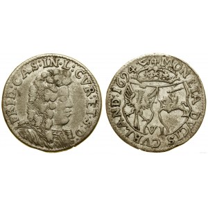 Ducato di Curlandia, sei penny, 1694, Mitava