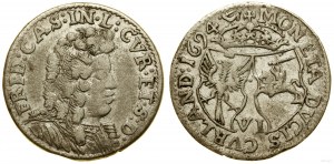 Duché de Courlande, six pence, 1694, Mitava