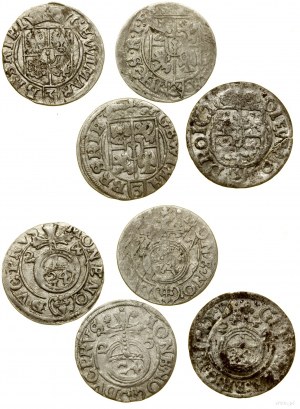Prusse ducale (1525-1657), ensemble de 4 demi-traces, 2 x 1624, 1625, 1627, Königsberg