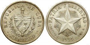 Cuba, 1 peso, 1934, Philadelphie