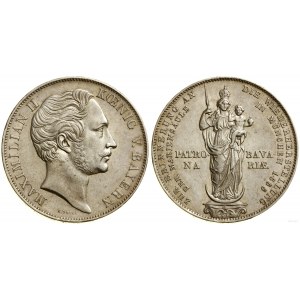 Německo, 2 guldenů (doppelgulden), 1855, Mnichov