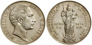 Německo, 2 guldenů (doppelgulden), 1855, Mnichov
