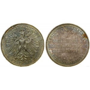 Allemagne, thaler commémoratif, 1859, Francfort