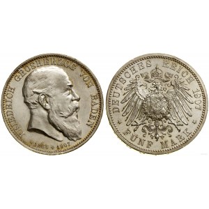 Deutschland, 5 posthume Mark, 1907, Karlsruhe