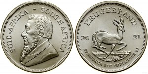Afrique du Sud, 1 krugerrand, 2021, Pretoria