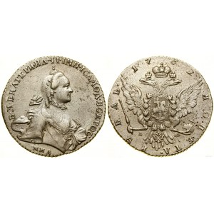 Russia, Rublo, 1762 ММД ДМ, Mosca