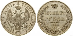 Rusko, rubľ, 1846 СПБ ПА, Petrohrad