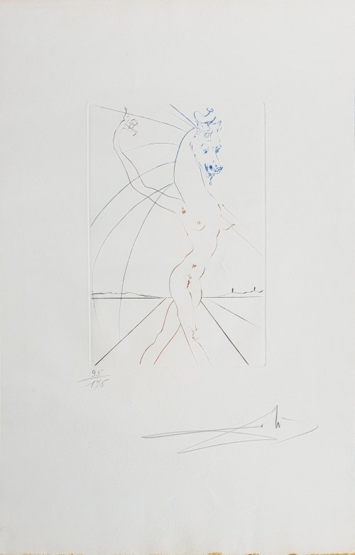 Salvador Dali, Hippofemme (z serii Femmes et chevaux), 1973