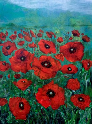 Izabela DRZEWIECKA (née en 1966), Coquelicots, 2024