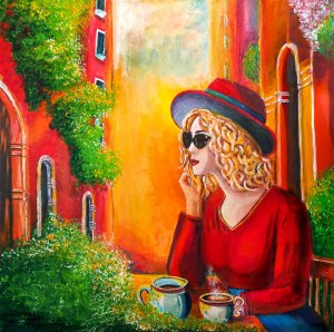 Laura LIS (Pseud., geb. 1977), La Dolce Vita Kaffeepause, 2024