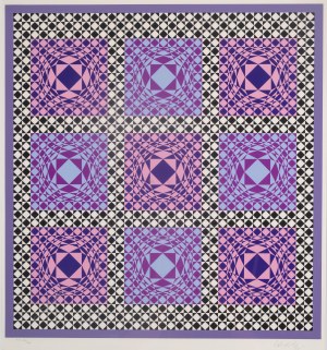 Victor Vasarely (1908-1997), Jatek, portfolio JALONS VI, 1986