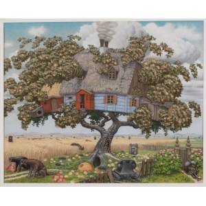 Jacek Yerka (né en 1952), Pommier du paradis, 2002