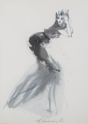 Anna Halarewicz (b. 1983), Untitled (Woman in Black), 2020