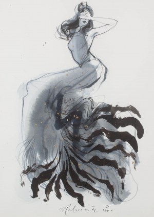 Anna Halarewicz (b. 1983), Untitled (Woman in Black), 2020